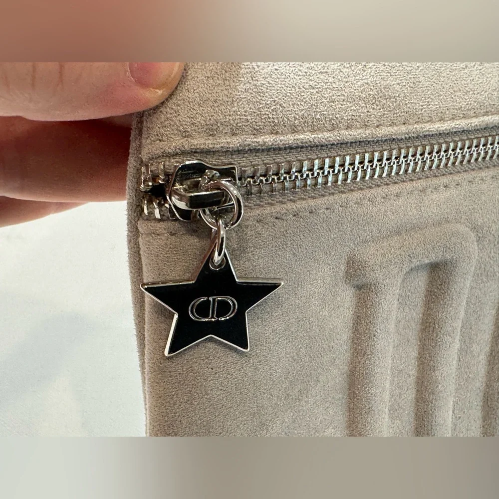 Dior Gray Suede Pouch